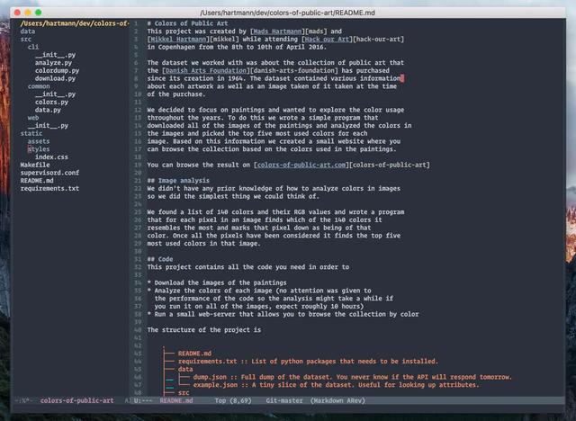 Emacs tree viewer displaying expandable directories